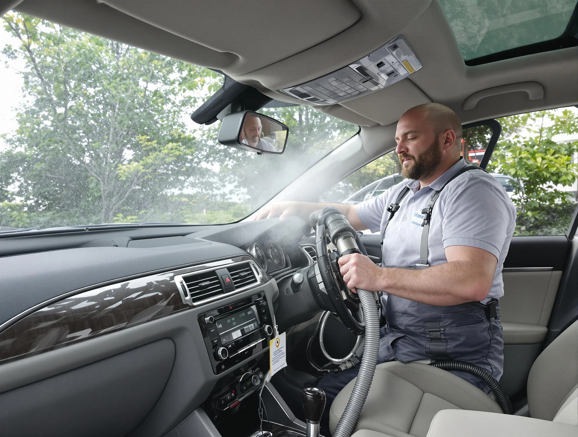 Pine Air Duct Cleaning specialist performing professional car duct cleaning in Pine